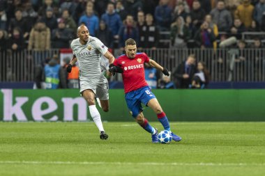 Moskova, Rusya -, 02.10.2018: Luzhniki Stadı, Cska Moskova - Roma maçında Uefa Şampiyonlar Ligi.