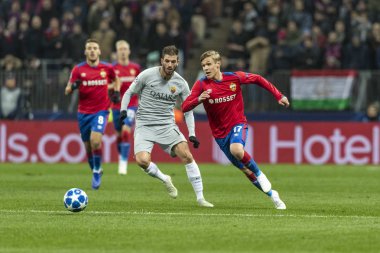 Moskova, Rusya -, 02.10.2018: Luzhniki Stadı, Cska Moskova - Roma maçında Uefa Şampiyonlar Ligi.