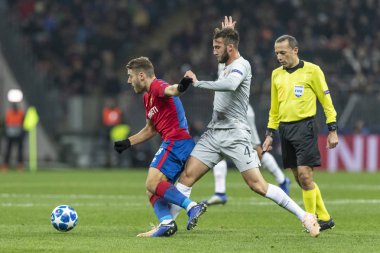 Moskova, Rusya -, 02.10.2018: Luzhniki Stadı, Cska Moskova - Roma maçında Uefa Şampiyonlar Ligi.