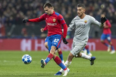 Moskova, Rusya -, 02.10.2018: Luzhniki Stadı, Cska Moskova - Roma maçında Uefa Şampiyonlar Ligi.