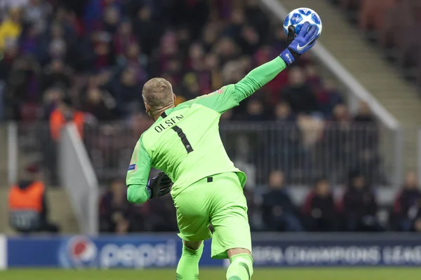 Moskova, Rusya -, 07.11.2018: Uefa Şampiyonlar Ligi maçında Luzhniki Stadı, Cska Moskova - Roma, Roma kaleci - Robin Olsen.