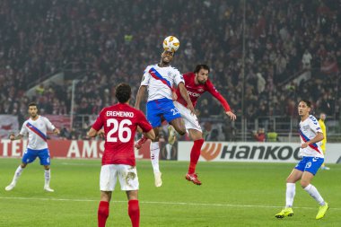 Moskova, Rusya -, 08.11.2018: Avrupa Ligi - G Grubu, Spartak Moskova Rakip Rangers