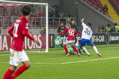 Moskova, Rusya -, 08.11.2018: Avrupa Ligi - G Grubu, Spartak Moskova Rakip Rangers