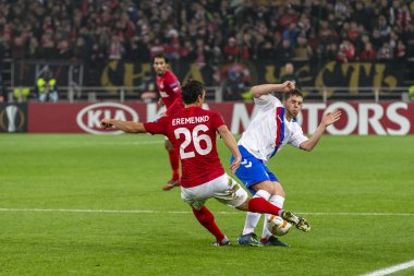 Moskova, Rusya -, 08.11.2018: Avrupa Ligi - G Grubu, Spartak Moskova Rakip Rangers
