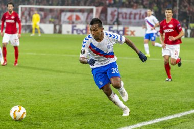 Moskova, Rusya -, 08.11.2018: Avrupa Ligi - G Grubu, Spartak Moskova Rakip Rangers