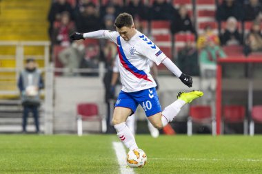 Moskova, Rusya -, 08.11.2018: Avrupa Ligi - G Grubu, Spartak Moskova Rakip Rangers