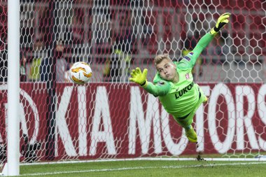 Moskova, Rusya -, 08.11.2018: Avrupa Ligi - G Grubu, Spartak Moskova Rakip Rangers