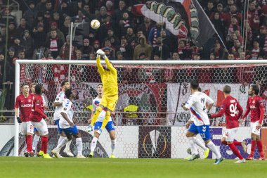 Moskova, Rusya -, 08.11.2018: Avrupa Ligi - G Grubu, Spartak Moskova Rakip Rangers