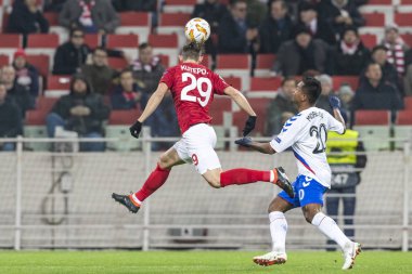Moskova, Rusya -, 08.11.2018: Avrupa Ligi - G Grubu, Spartak Moskova Rakip Rangers