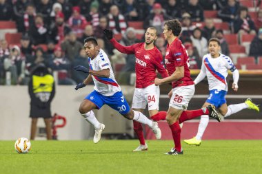 Moskova, Rusya -, 08.11.2018: Avrupa Ligi - G Grubu, Spartak Moskova Rakip Rangers