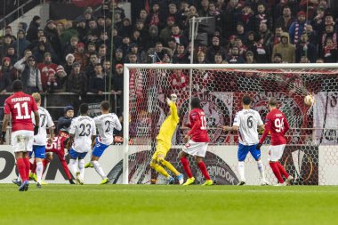 Moskova, Rusya -, 08.11.2018: Avrupa Ligi - G Grubu, Spartak Moskova Rakip Rangers