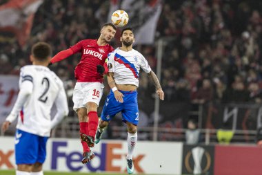 Moskova, Rusya -, 08.11.2018: Avrupa Ligi - G Grubu, Spartak Moskova Rakip Rangers