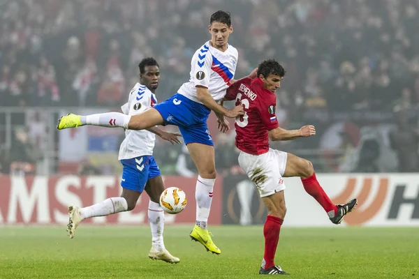 Moskova, Rusya -, 08.11.2018: Avrupa Ligi - G Grubu, Spartak Moskova Rakip Rangers