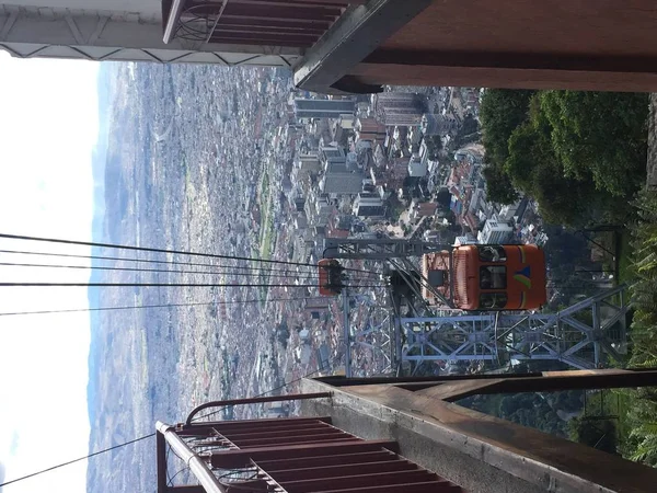 Going Top Mountain Cableway Bogota — Stock Photo, Image