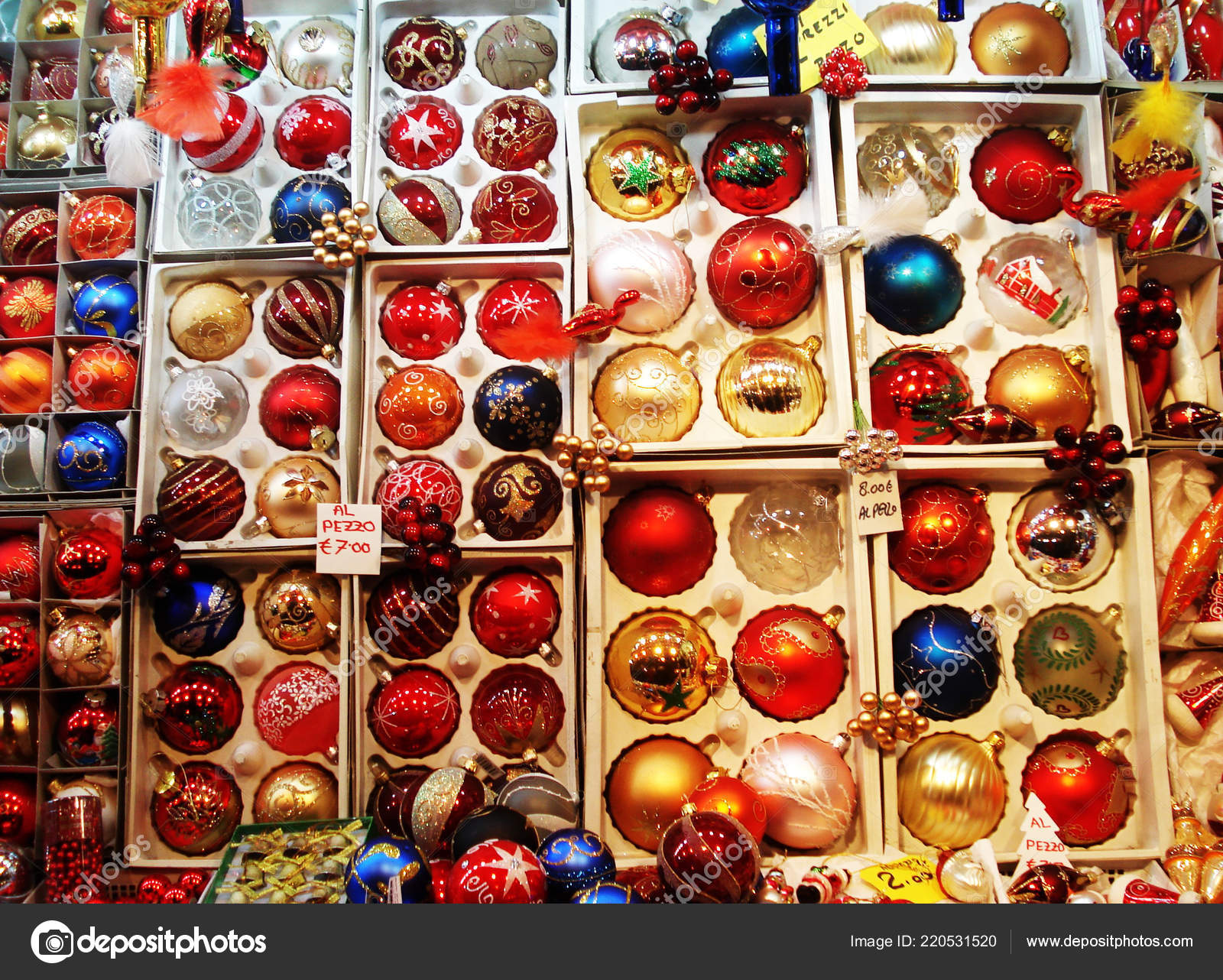 Italian Christmas Tree Decorations Stock Photo C Claudiocaridi
