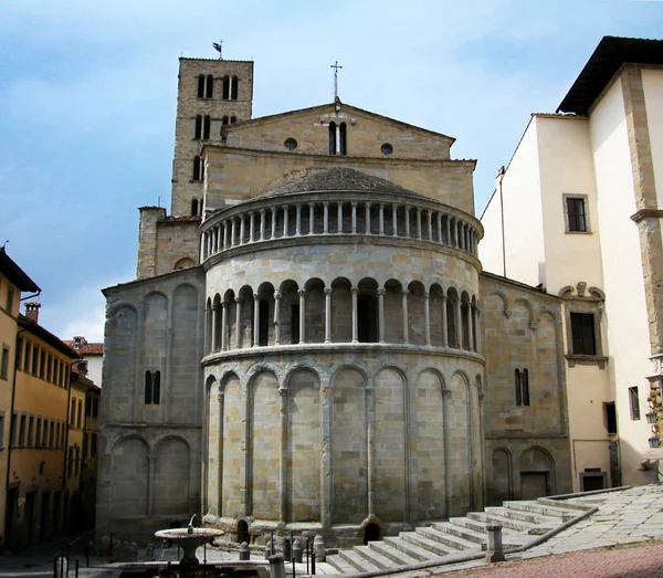 Pieve Din Santa Maria Arezzo Toscana — Fotografie, imagine de stoc