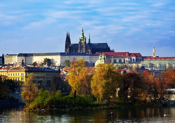 Vue Panoramique Sur Prague Rivière Vitava — Photo