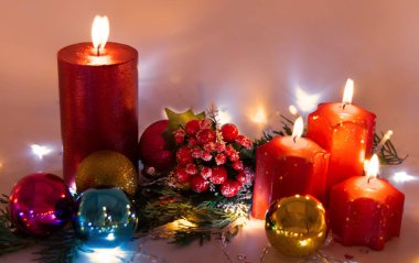 Noel dekorasyon vurdu bir stüdyo  