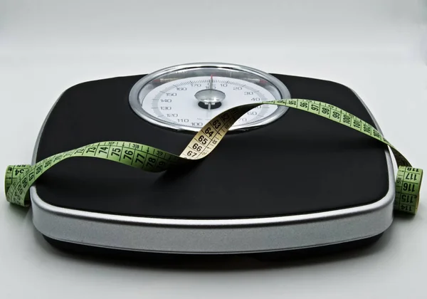 Diet measurement tools on a white table