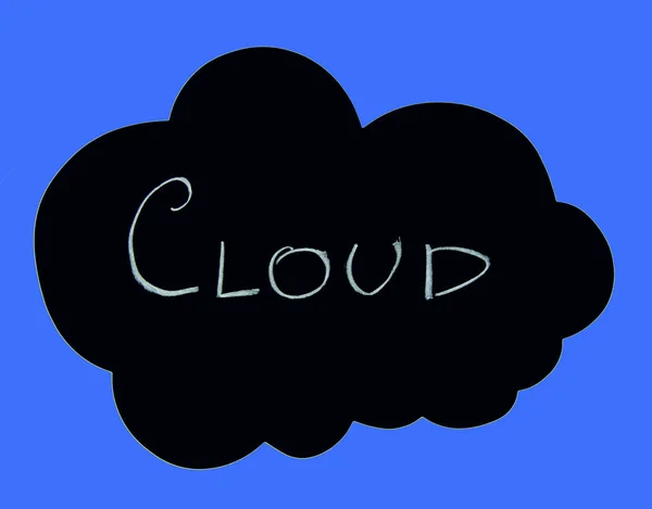 Concept Cloud Computing Sur Fond Bleu — Photo