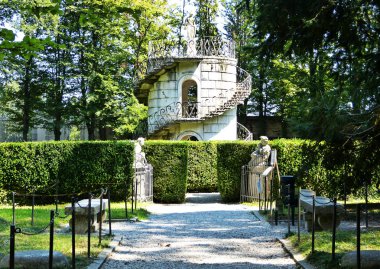 Labyrinth of Villa Pisani, famous venetian villa in Italy clipart
