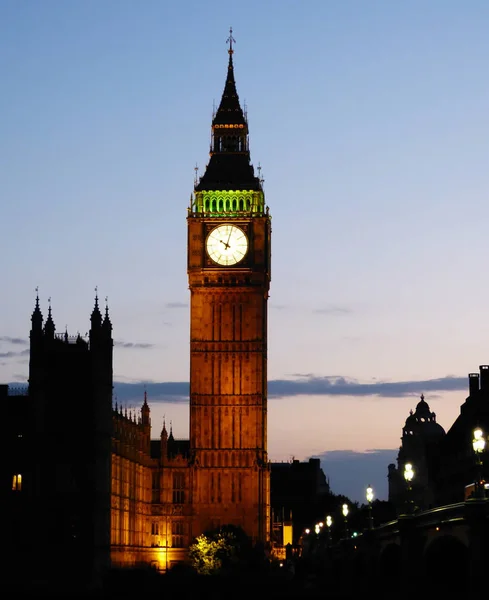 Big Ben Westminster Pôr Sol Londres — Fotografia de Stock