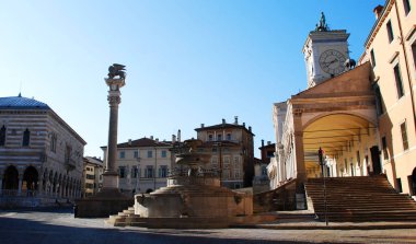 Özgürlük Meydanı, Piazza della Libert. Udine, Friuli Venezia-Giulia, İtalya