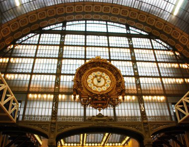 Eski Tren İstasyonu saat. Musée d'Orsay, Paris, Fransa