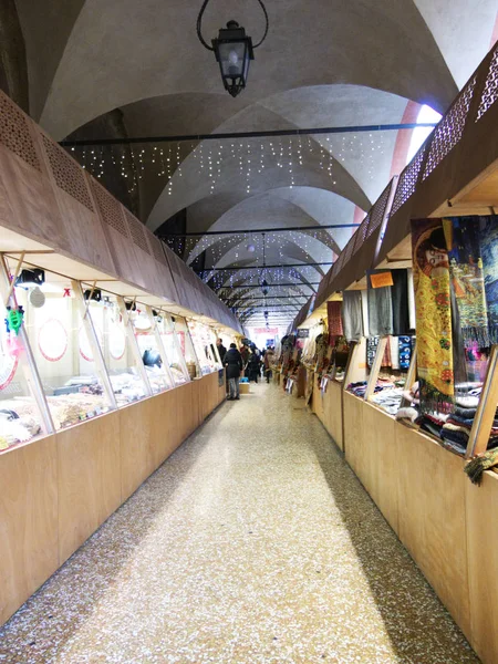 Kerstmarkten Van Saint Lucia Bologna Italië — Stockfoto