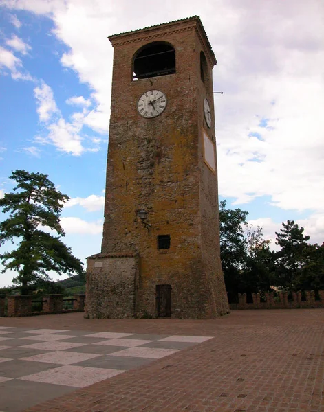 Tower Clock Castelvetro Modena Italy — Zdjęcie stockowe