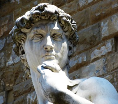 Piazza della Signoria, Florence, İtalya Palazzo Vecchio dışında Michelangelo tarafından David
