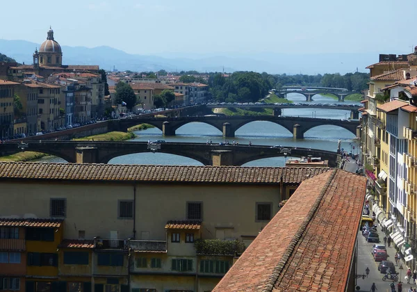 Puentes Sobre Río Arno Florencia Italia — Foto de Stock