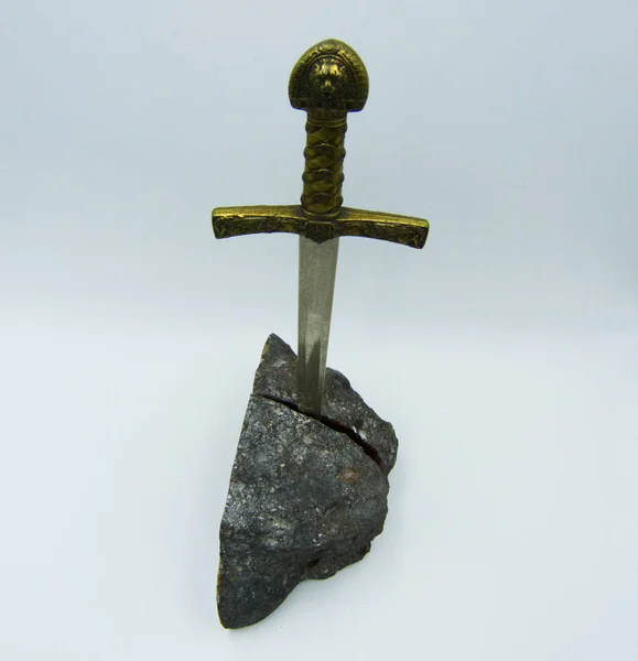 Excalibur Mytiska Svärdet Stenen Kung Arthur — Stockfoto