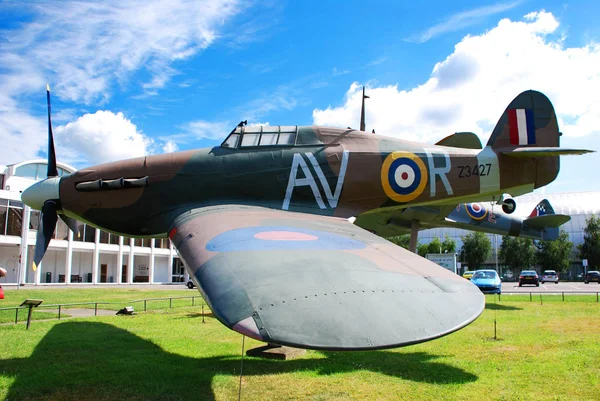 Samolotów Myśliwiec Spitfire Hurricane Wojny Światowej — Zdjęcie stockowe