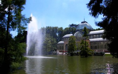           Crystal Palace, Palacio de cristal, Retiro Park, Madrid, İspanya