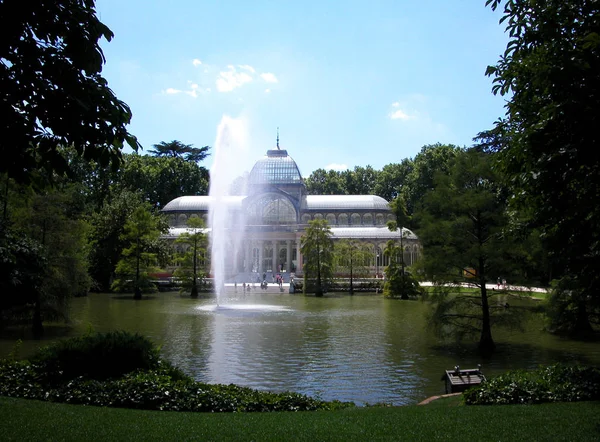 Crystal Palace Palácio Cristal Retiro Park Madrid Espanha — Fotografia de Stock