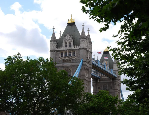 Tower Bridge Vue Latérale Tour Londres Royaume Uni — Photo