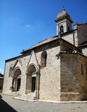    Kilise aziz Quirico ve Giulitta San Quirico d'Orcia, Toskana, İtalya       
