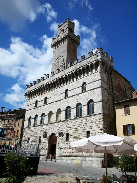 Communal Palace Montepulciano Tuscany Italy — Stock Photo, Image