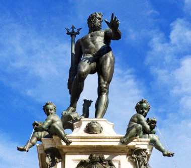 Neptune Çeşmesi, Fontana del Nettuno, Bologna, Italya