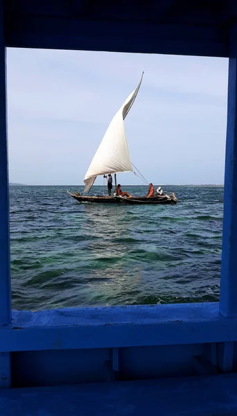 Pescadores Trabalhar Nas Costas Quénia África — Fotografia de Stock