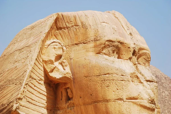 Gros Plan Sur Grand Sphinx Caire Gizeh Égypte — Photo