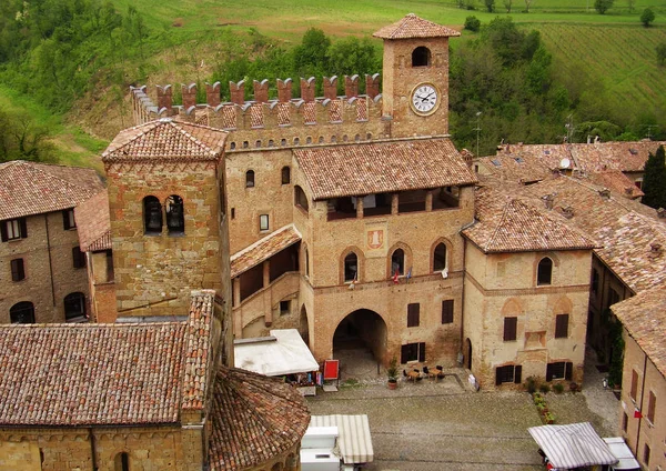 Castell Arquato Orășel Medieval Lângă Piacenza Italia — Fotografie, imagine de stoc