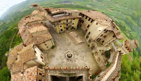 Castell Arquato Orășel Medieval Lângă Piacenza Italia — Fotografie, imagine de stoc