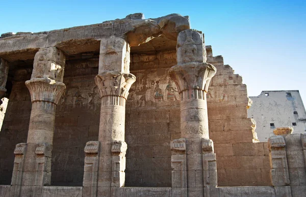 Los Pilares Templo Edfu Nubia Egipto — Foto de Stock