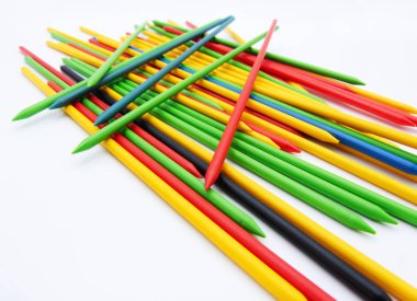 shangai veya mikado oyunu, renkli plastik çubuklar