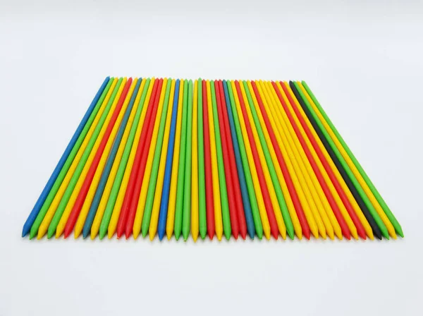 Παιχνίδι Των Σανάι Μικάντο Χρωματιστά Πλαστικά Ραβδιά — Φωτογραφία Αρχείου
