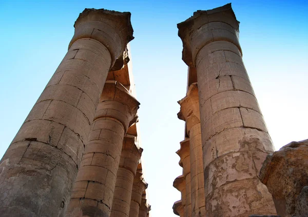 Los Pilares Templo Luxor Egipto — Foto de Stock