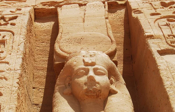 Oude Beelden Artefacten Van Abu Simbel Egypte — Stockfoto