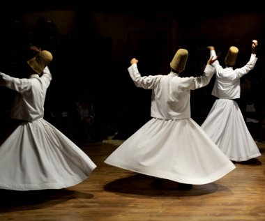 Sufi Music, whirling dervishes show, cappadocia, turkey clipart